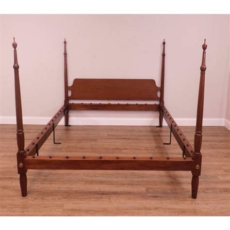 Kittinger Colonial Williamsburg Mahogany Queen Size Poster Bed Chairish
