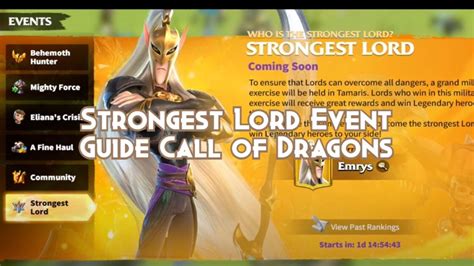 Strongest Lord Event Guide Call Of Dragons Call Of Dragons Guides