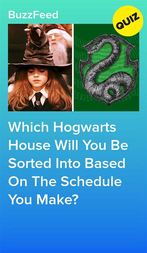 Create Your Own Hogwarts Class Schedule And Find Out What House You