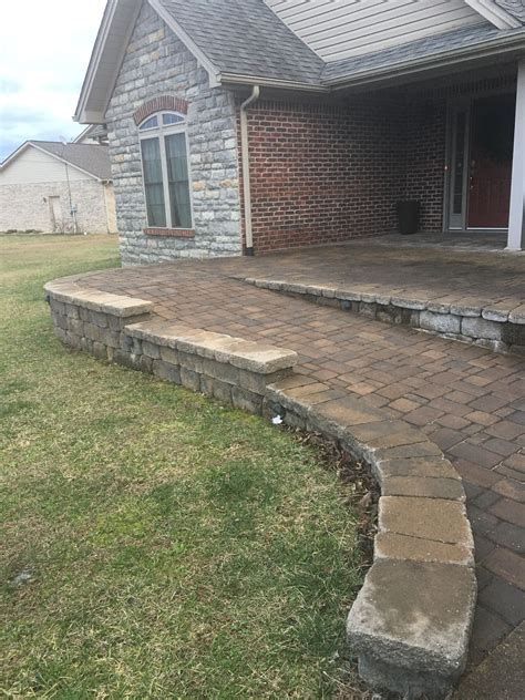 Paver Ramp Porch Composite Decking Front Porch Front Walkway Front