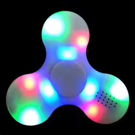 Bluetooth Fidget Spinner Speaker And Colour Led Light White
