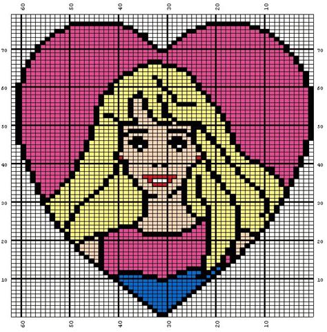 Not a kit or finished piece! pixel art barbie
