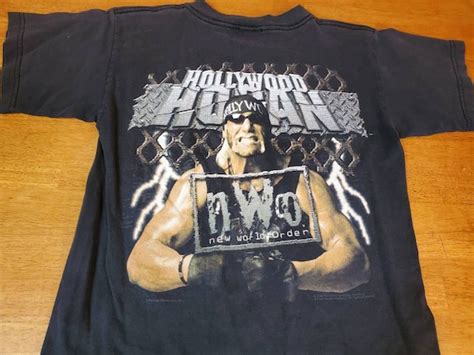 1998 Hollywood Hulk Hogan Shirt 2 Sided Nwo Wrestling Gem