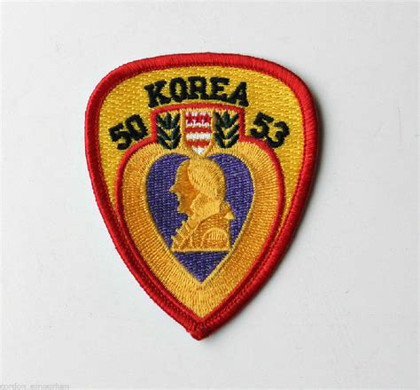 Korea Korean War Veteran Purple Heart Embroidered Patch 3 Inches