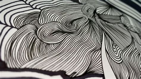 Black And White Unique Line Art Abstract Original Artwork Etsy Video