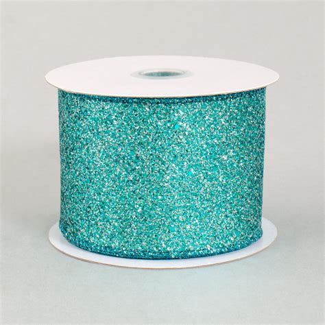 25 Sparkle Metallic Glitter Ribbon Turquoise Blue 10 Yards Xm415