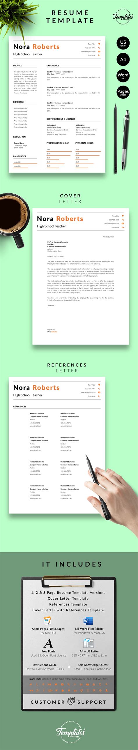 State this objective within your teacher profile so that the employer can see which job you are applying for. Professional Teacher Resume Template for Word / CV ...
