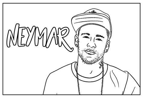 Desenho Do Neymar Para Colorir