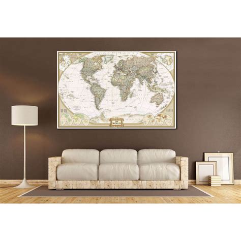 Extremely Detailed World Map Print Zellart Canvas Prints
