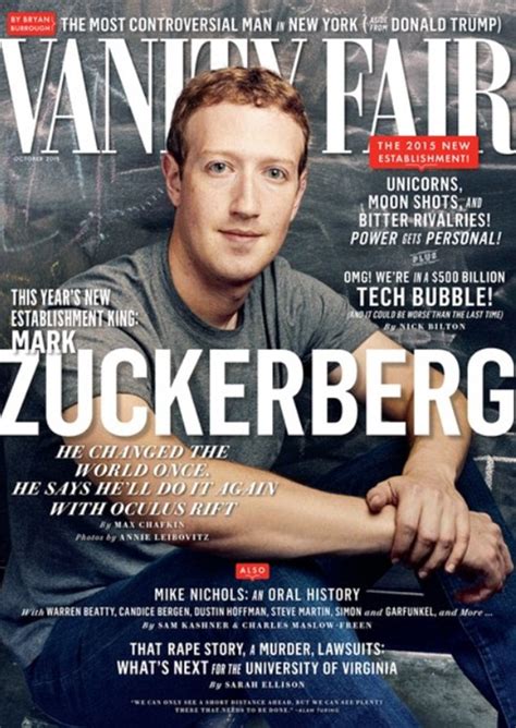 Facebooks Mark Zuckerberg Poses For Vanity Fair After Topping New