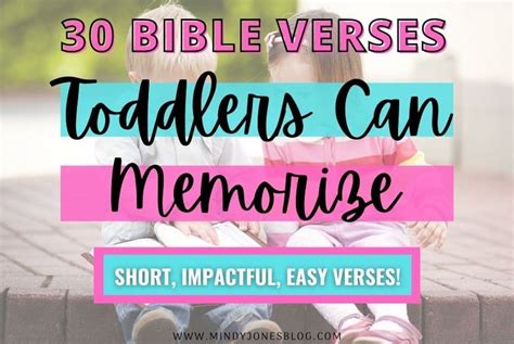 30 Easy Bible Verses For Toddlers To Memorize Mindy Jones Blog