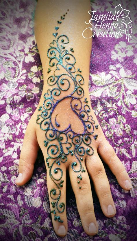 Glaryyears 11 sheets 24 tattoos black flower temporary tattoos for women, realistic henna rose fake temporary tattoo stickers waterproof on wrist arm shoulder body art 3.5''x7.5''. www.jamilahhennacreations.com Hearts hearts hearts henna ...