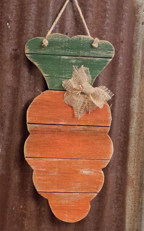 Lc Rustic Farmhouse Easter Decor Rustic Carrot Easter Door Etsy