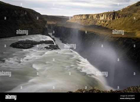 Gulfoss Waterfall Iceland Stock Photo Alamy
