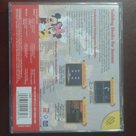 Disney Mickey Mouse Kindergarten Pc Game Home School Learning 4 6 Cd