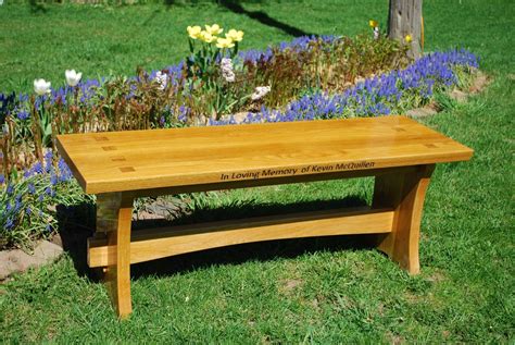 Hand Made Memorial Wood Bench By Larue Woodworking