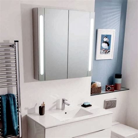 Medicine cabinets are another option and are ideal for small personal items like toothbrushes, makeup and hair products. Crosswater (Bauhaus) Electric Mirrored Bathroom Cabinet ...