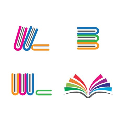 Book Logo Images Set 2085600 Vector Art At Vecteezy