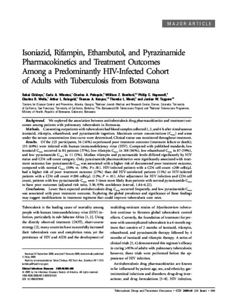 Pdf Isoniazid Rifampin Ethambutol And Pyrazinamide