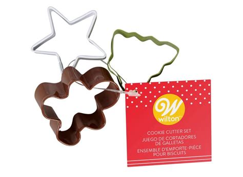 Wilton Christmas 3pce Mini Cookie Cutters Set