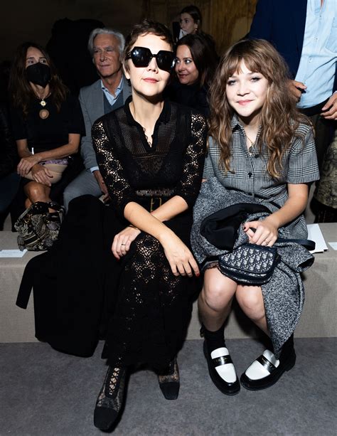 Maggie Gyllenhaal And Her Daughter Look Perfectly Preppy Cool At Paris Fashion Week Glamour