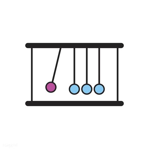 Illustration Of Newtons Cradle Balls Free Image By