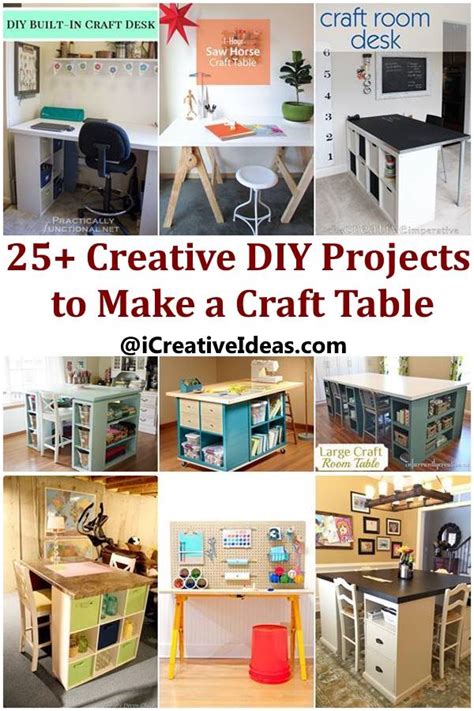 25 Creative Diy Projects To Make A Craft Table