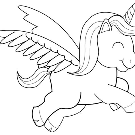 Cartoon Chibi Unicorn Coloring Pages Free Printable Coloring Pages