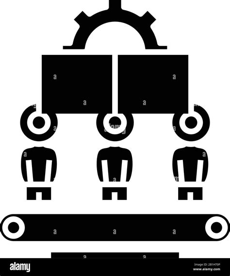 Automatic Process Black Icon Concept Illustration Vector Flat Symbol