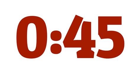 45 Second Countdown Timer With Alarm Youtube