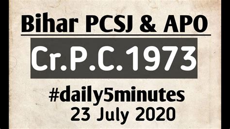 The criminal procedure code, are malaysian laws which enacted relating to criminal procedure. The Code of Criminal Procedure 1973 || CrPC For Bihar PCSJ ...