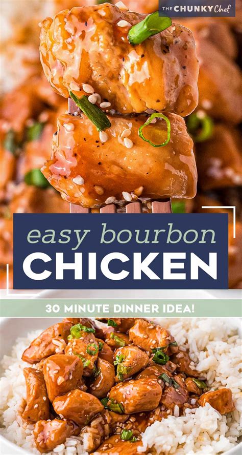 Easy Bourbon Chicken 30 Minute Recipe The Chunky Chef
