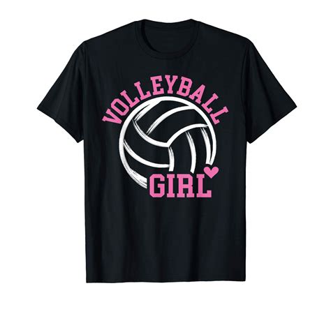Cute Volleyball Girl Design With Heart T Shirt Seknovelty