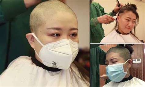 Female Chinese Medics Are Forced To Shave Their Heads Before Heading