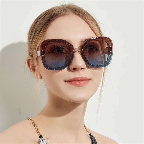 Retro Women Square Oversized Designer Sunglasses China Sunglasses And