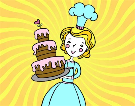 Desenho de Bolo de aniversário caseiro pintado e colorido por Usuário