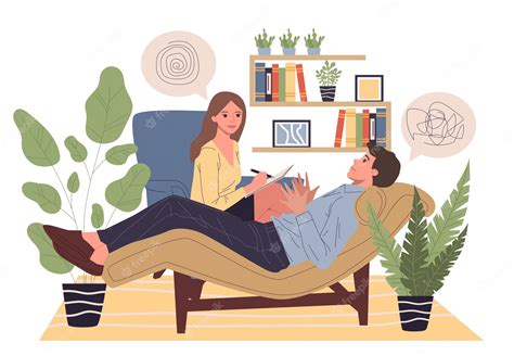 Premium Vector Patient Counseling With Psychologist Illustration