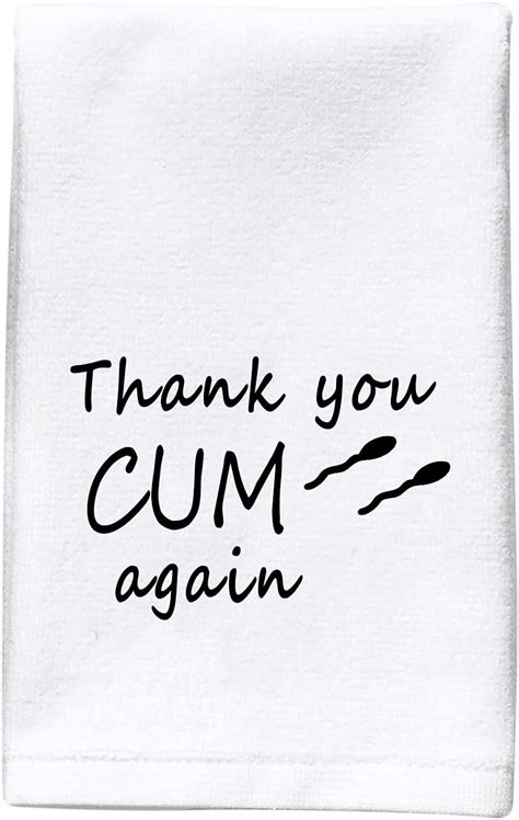 Gjtim Thank You Cum Again Bathroom Towel Cum Towel Funny T For