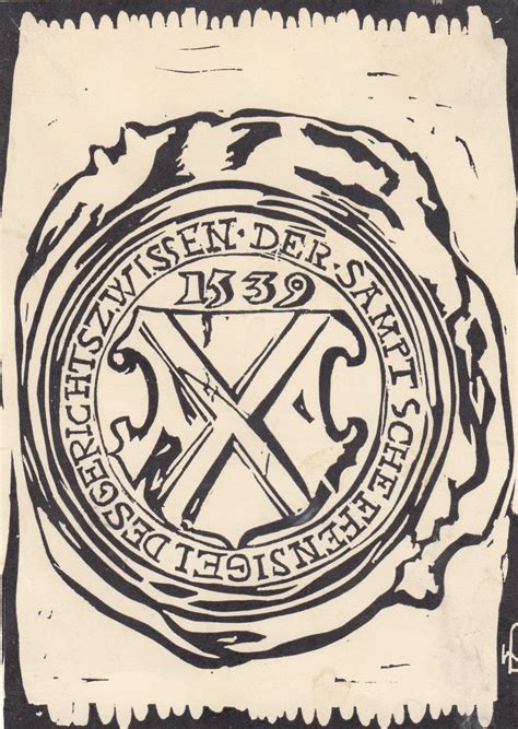 Maybe you would like to learn more about one of these? Linolschnitt des Stadtwappens Wissen - Gerichtssiegel 1539 ...