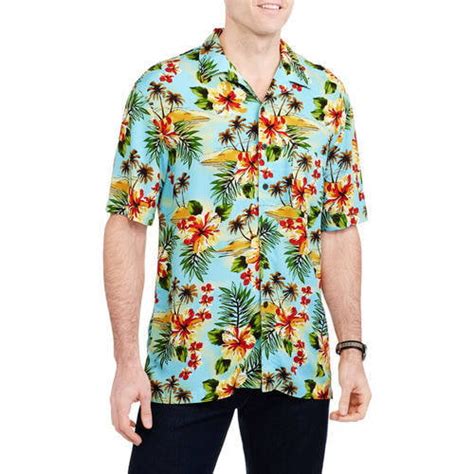 George Mens Rayon Print Hawaiian Shirt