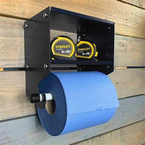 Megamaxx Blue Roll Industrial Paper Towel Holder Dispenser Double Shelf
