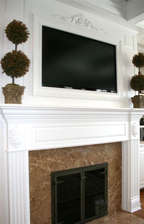Tv Above Fireplace Mantel Built By Thomas Homes Inc Fireplace