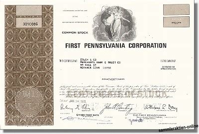 First Pennsylvania Corporation die erste moderne Bank der USA