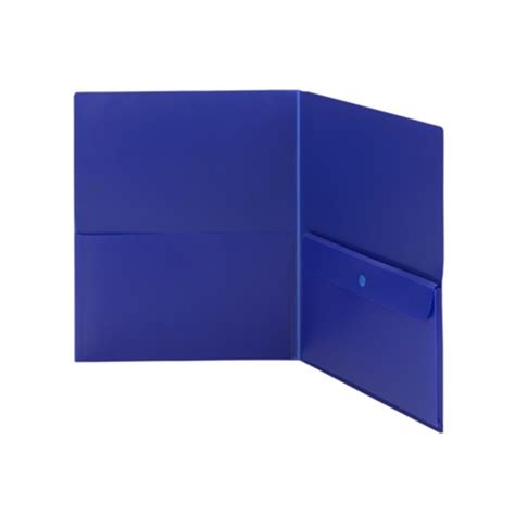 Smead 87701 Dark Blue Poly Two Pocket Folder With Security Pocket