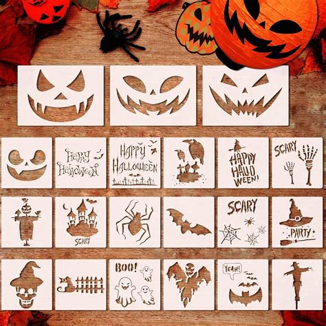 Buy Large Halloween Stencils21pcs Halloween Painting Stencil Reusable