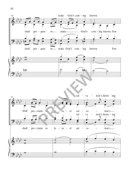 Canticle Of Zechariah By Jan Michael Joncas Octavo Sheet Music For