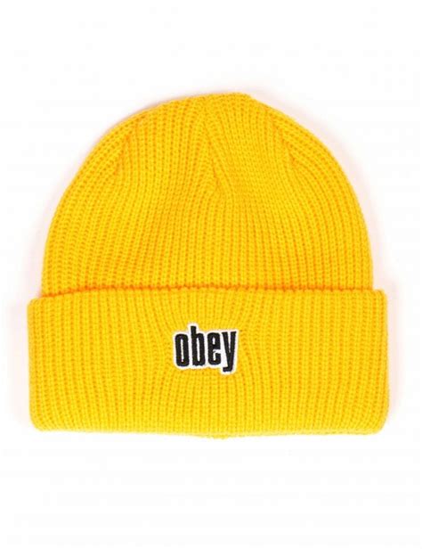 Obey Clothing Jungle Beanie Hat Golden Palm Accessories From Fat Buddha Store Uk