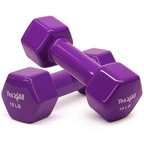 Yes4all Vinyl Coated Dumbbells Pvc Hand Weights For Total Body