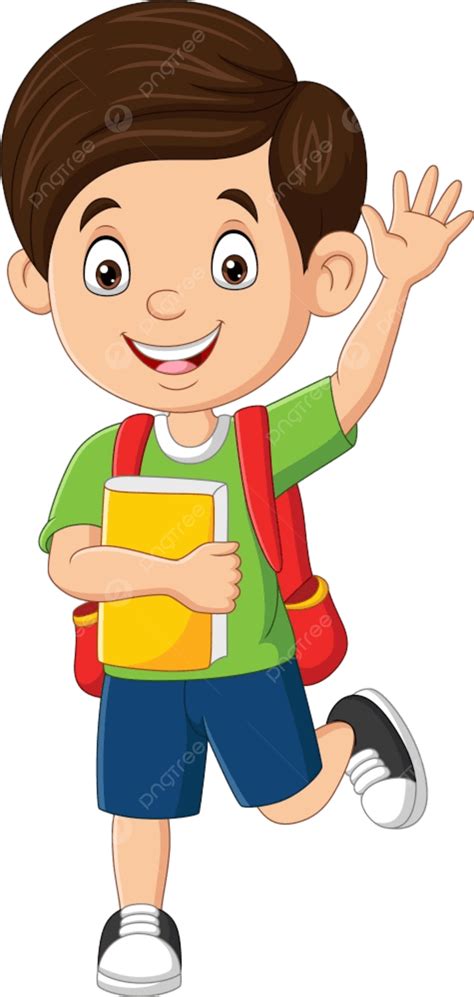 Boy Waving Vector Hd Images Happy School Boy Waving Hand Smile