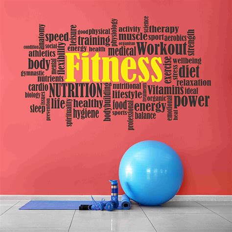 1 Motivational Fitness Quotes Wall Decal Inspiring Words Removable